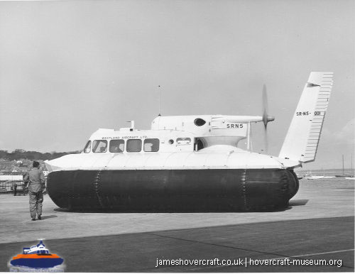 SRN5 with Westland -  (credit: The <a href='http://www.hovercraft-museum.org/' target='_blank'>Hovercraft Museum Trust</a>).